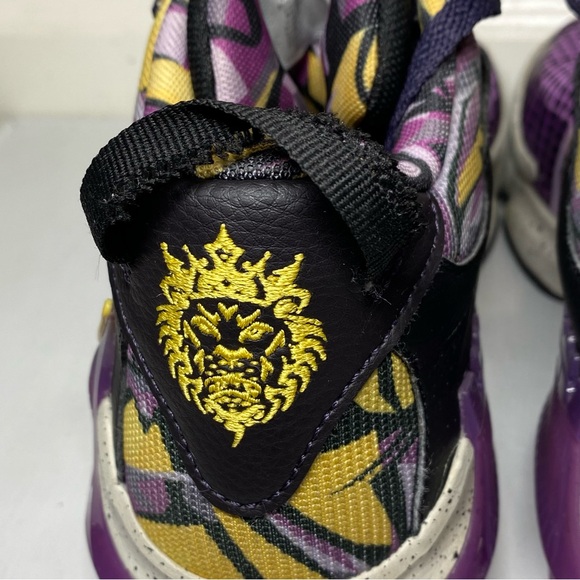Nike Lebron Witness 7 SE GS Lakers Graffiti Sneakers Size 7Y Shoes - FD0209-001 - Picture 11 of 16